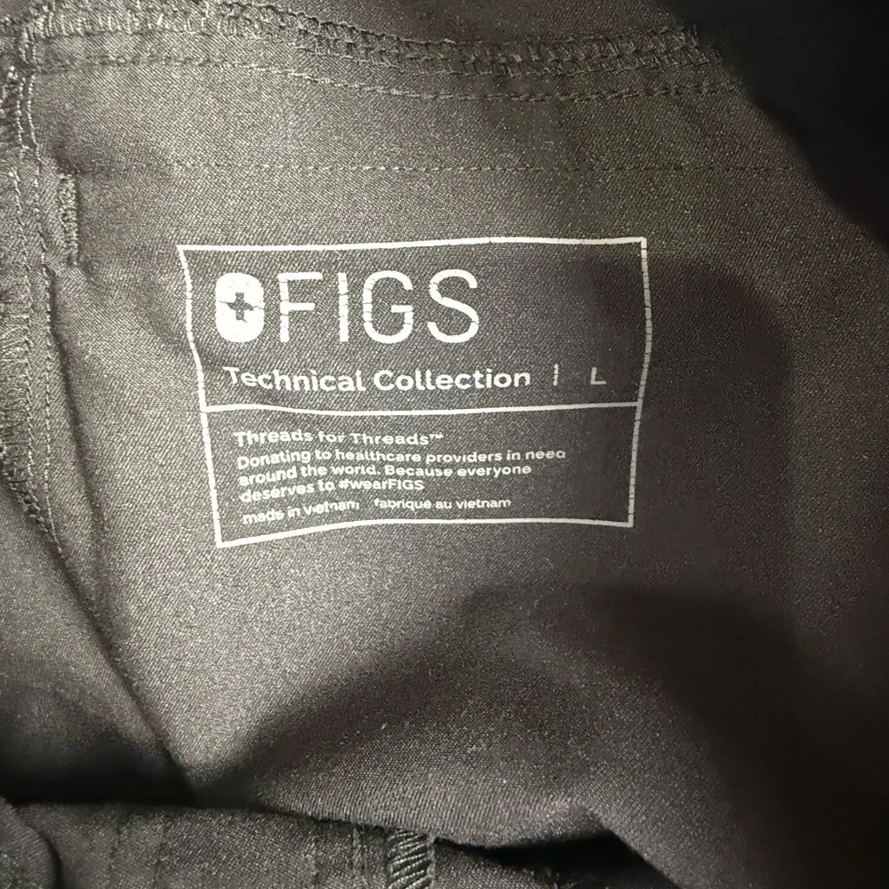 Figs Scrub Pants Mens Large Black Axim Cargo Bottoms Nurse Medical Technical‎